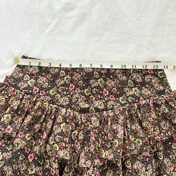 Walter Baker Becca Ruffled Floral Mini Skirt Size 4 - Picture 11 of 12